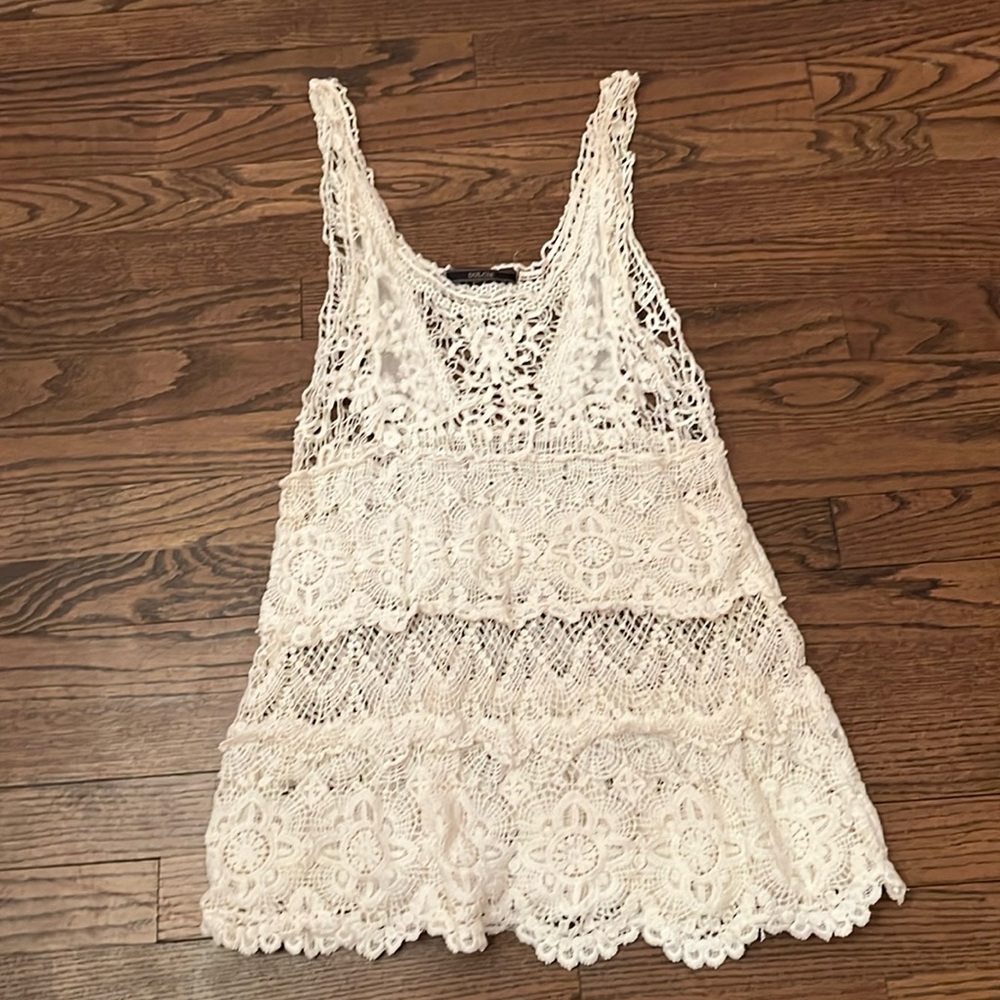 Lace beach coverup.